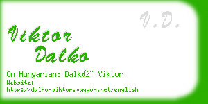 viktor dalko business card